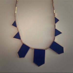 House of Harlow black gold leather tribal necklace